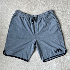 RVCA Athletic Gray Shorts with Black Trim